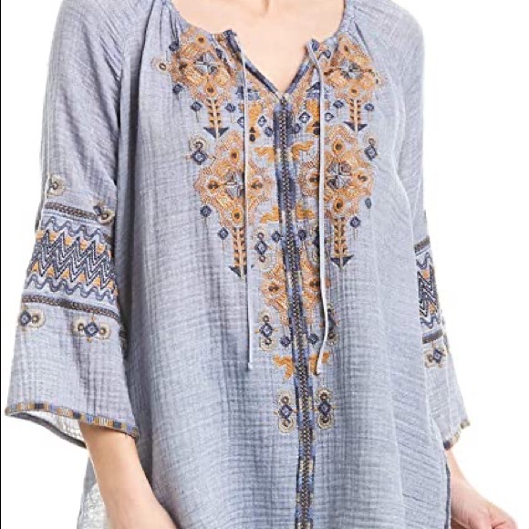 Johnny Was Tops - Johnny Was Amika Peasant Blouse